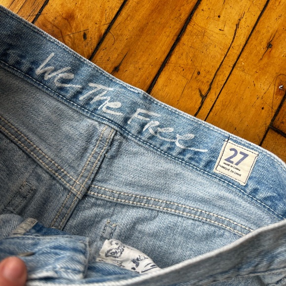 Free People We The Free Button Fly Straight Leg Denim - Picture 2 of 3